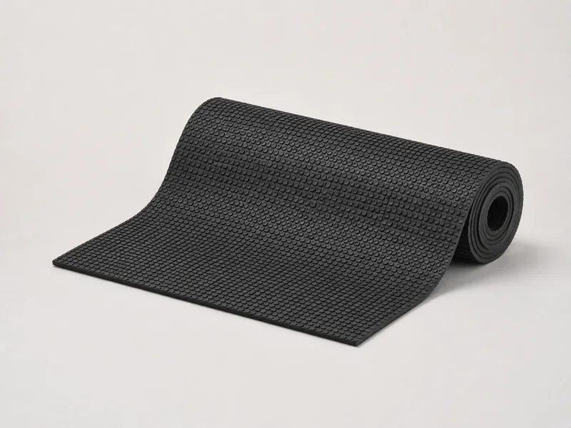Black anti-slip mat shown as a realistic illustrative studio image