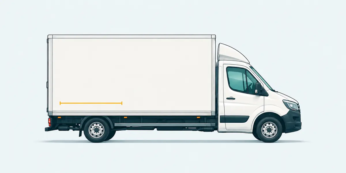 Koffertransporter in technischer Seitenansicht